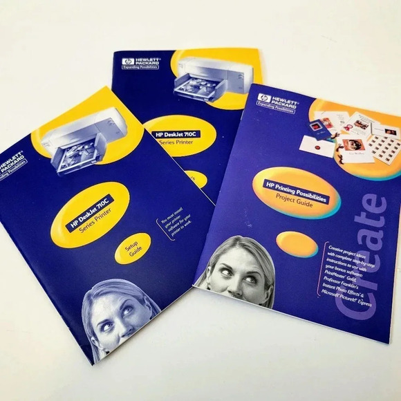 HP DeskJet 710C Series Printer Guides Lot of 3 Set - Picture 1 of 2